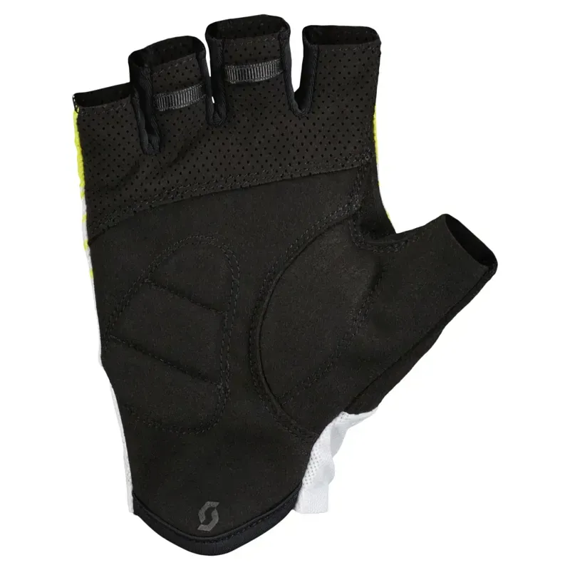 Scott RC Team Short-finger Glove in Sulphur Yellow/White-1