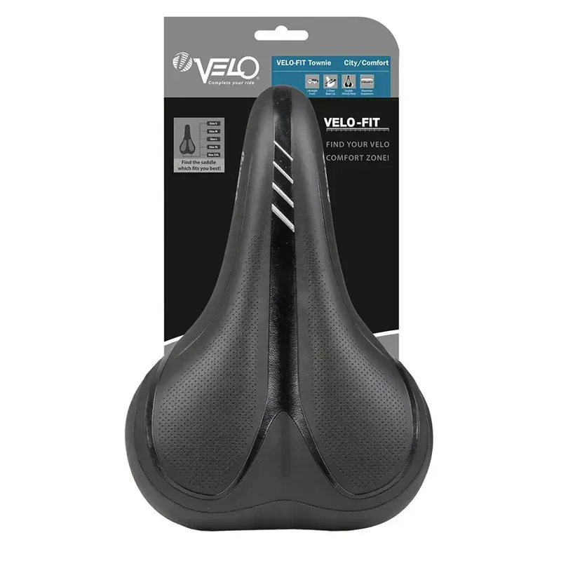 Velo Fit B-Town 268x199mm Saddle in Black-2