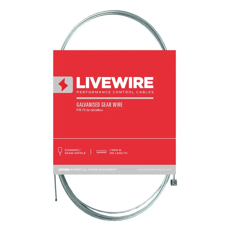 Oxford LiveWire Tandem 1.2mm x 3.6m Stainless Steel Gear Wire in Silver