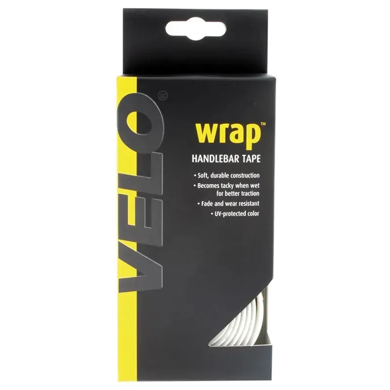Velo Wrap Cork Handlebar Tape w/ Plugs in White