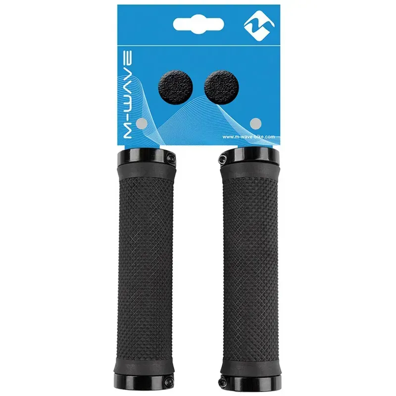 M-Wave Cloud Slick Fix 130mm Handlebar Grips in Black-1