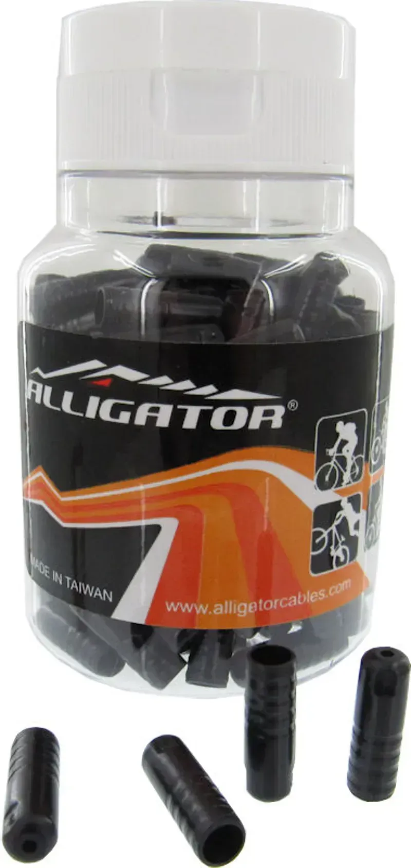 Alligator 4mm Plastic Derailleur Ferrule 150-bottle in Black