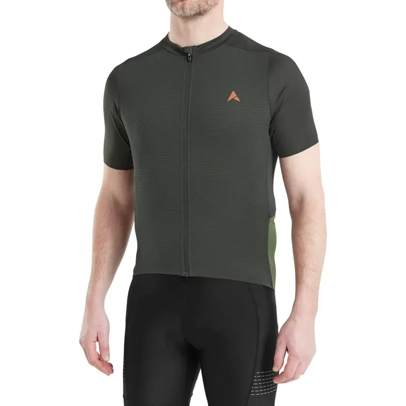 Altura Endurance Short Sleeve Cycling Jersey in Carbon/Olive-1