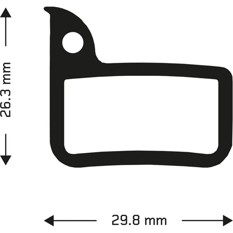Aztec SRAM Red Organic Disc Brake Pads in Black
