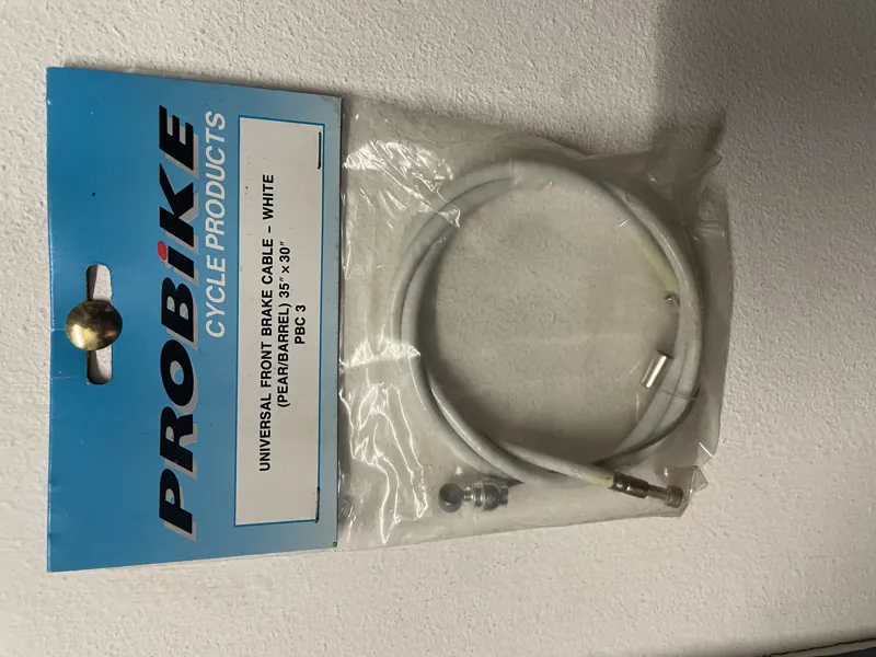 Universal Front Brake Cable White Pear Barrel 35 x 30