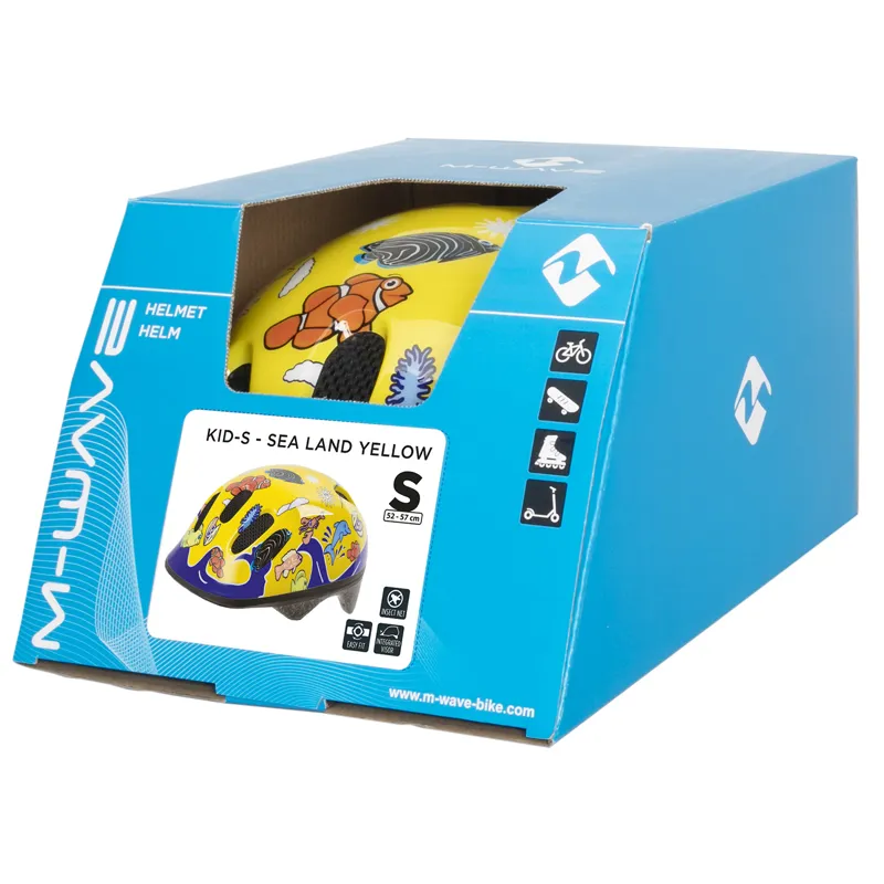 M-WAVE KID-S Sea Land Yellow children helmet-3