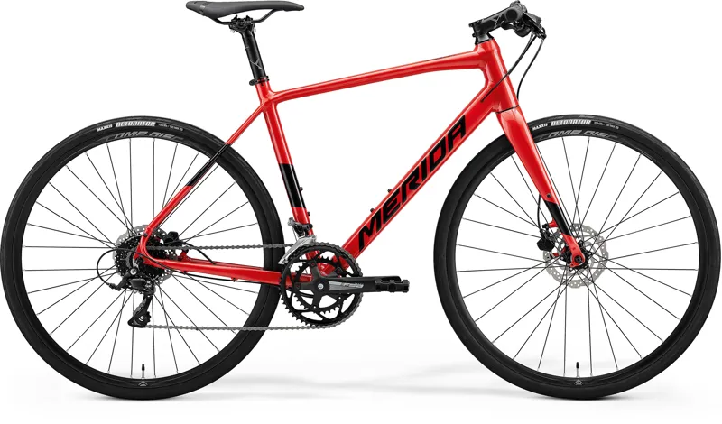 Merida Speeder 200: Sora 2x9Spd 700x32c Flat Bar Road Bike-Red