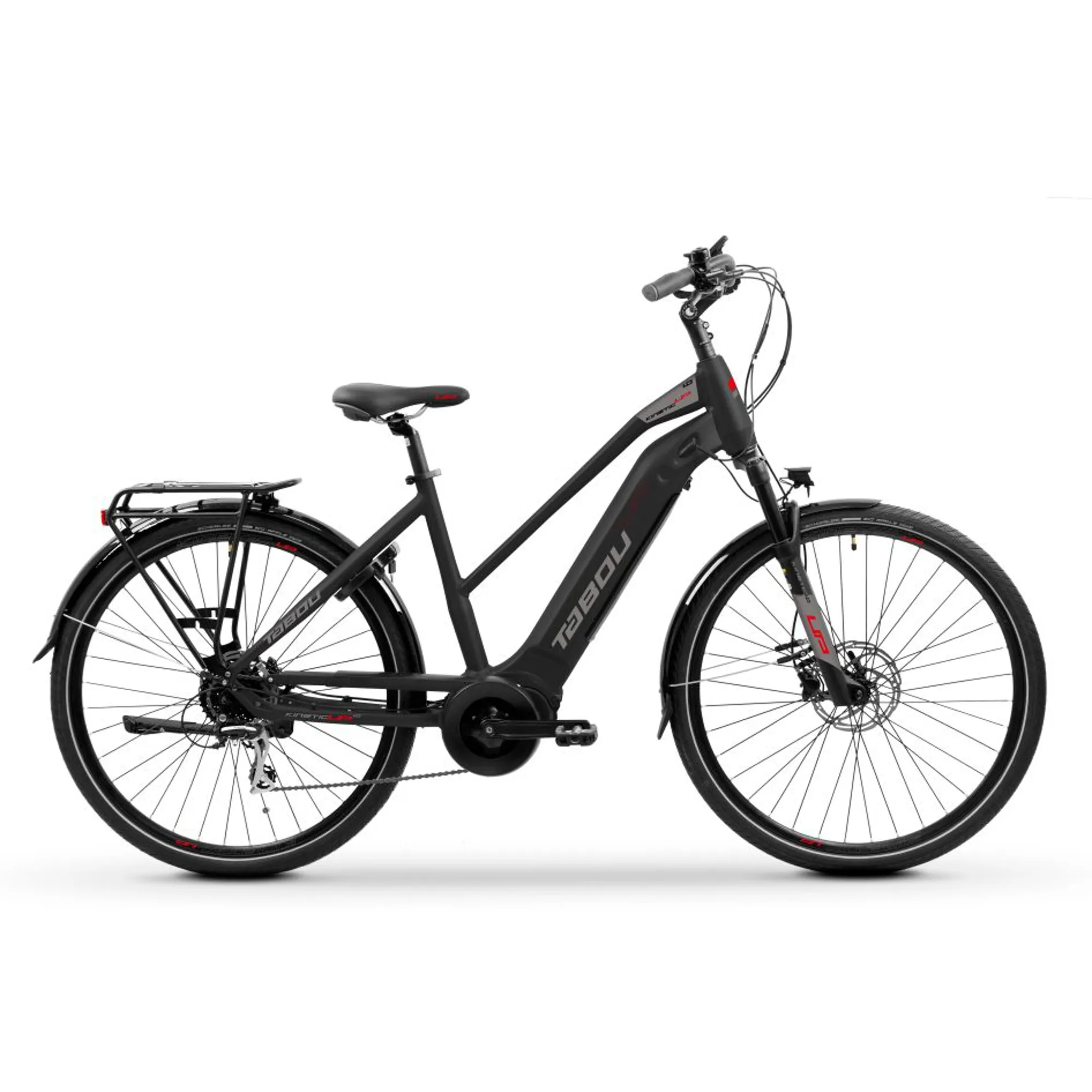 TABOU KINETIC UP ELECTRIC HYBRID BIKE- UNISEX BLK-GREY 17inch