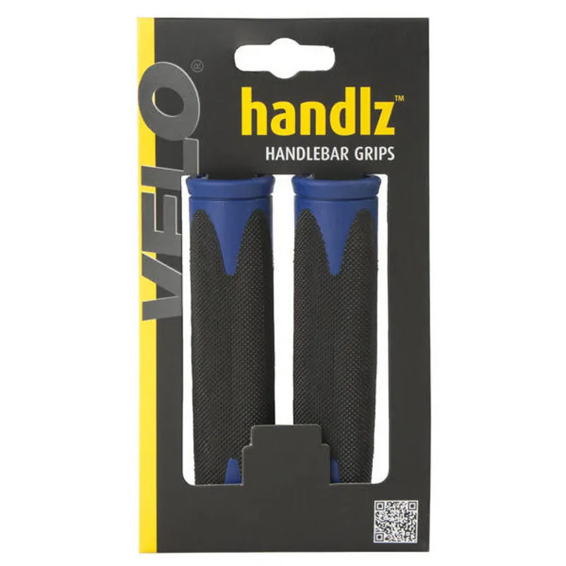 VELO D2 Bicycle Grips- Black/Blue-1