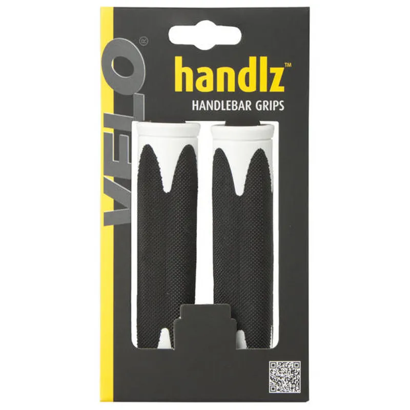 VELO D2 Bicycle Grips- Black/White-1